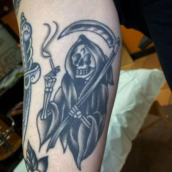 Black & Gray tattoo work by Chris Tate