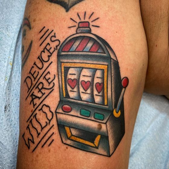Color tattoo work by Chris Tate