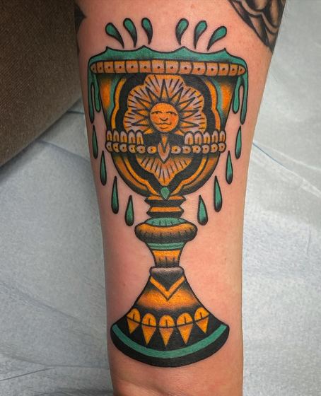 Color tattoo work by Chris Tate