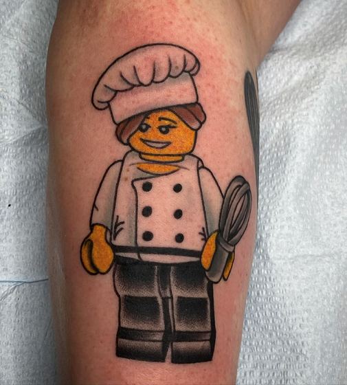 Color tattoo work by Chris Tate