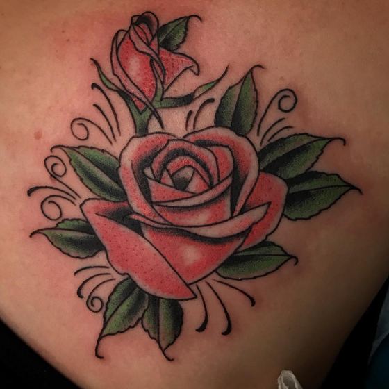 Color tattoo work by Chris Tate