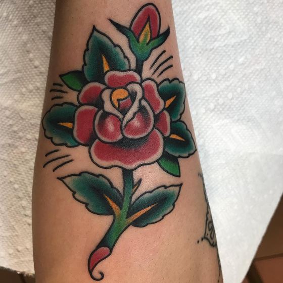 Color tattoo work by Chris Tate