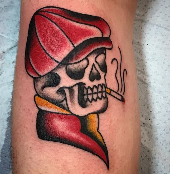 Color tattoo work by Chris Tate