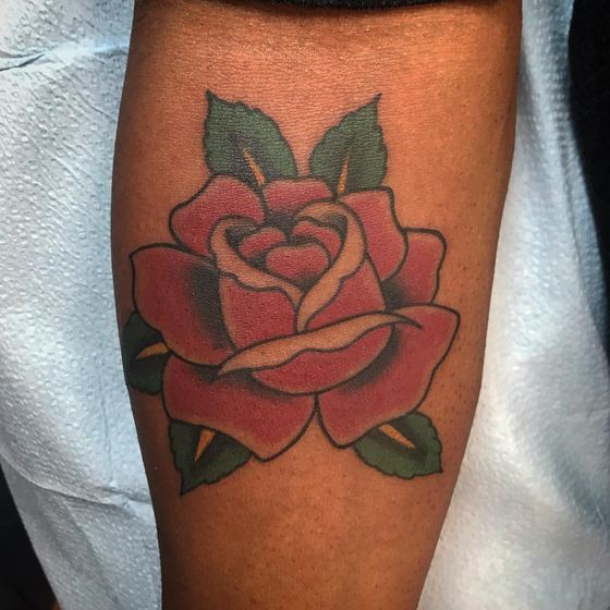 Color tattoo work by Chris Tate