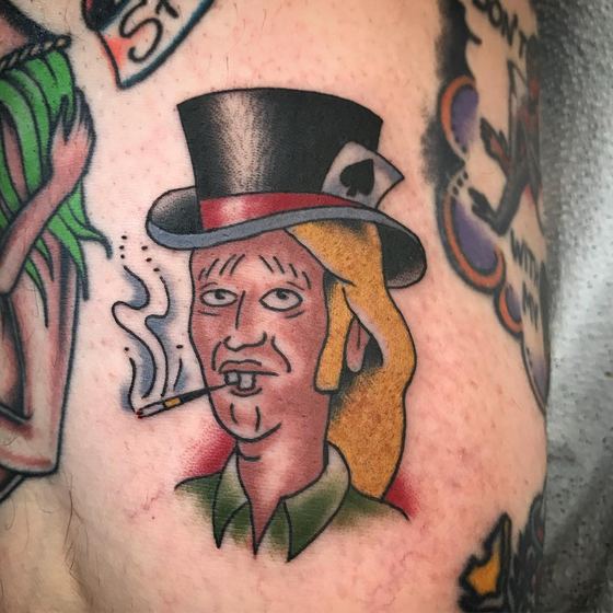Color tattoo work by Chris Tate