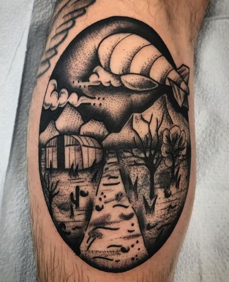 Black & Gray tattoo work by Chris Tate