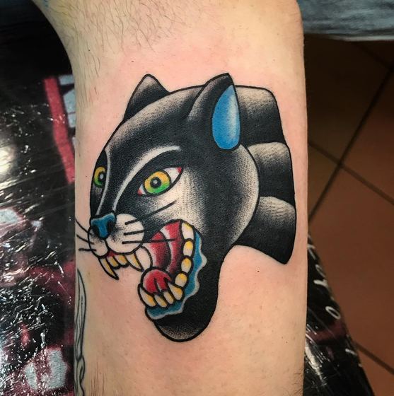 Color tattoo work by Chris Tate