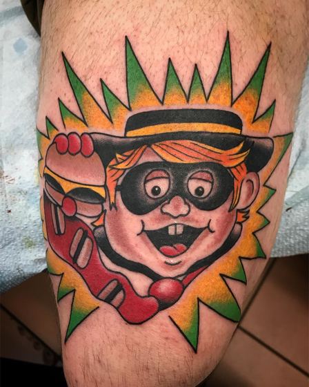 Color tattoo work by Chris Tate